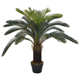 Planta artificial palmera cica con macetero 90 cm verde de vidaXL, Flora artificial - Ref: Foro24-280185, Precio: 88,44 €, De...