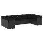 Set de sofás de jardín 10 pzas cojines ratán sintético negro de , Conjuntos de jardín - Ref: Foro24-3218195, Precio: 631,50 €...