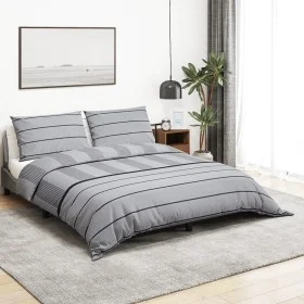 Juego de funda nórdica algodón gris 240x220 cm de , Fundas de nórdico - Ref: Foro24-136434, Precio: 31,23 €, Descuento: %