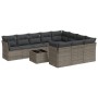 Set de sofás de jardín 11 pzas y cojines ratán sintético gris de , Conjuntos de jardín - Ref: Foro24-3218230, Precio: 636,04 ...