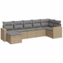 Set sofás de jardín 7 piezas y cojines ratán sintético beige de , Conjuntos de jardín - Ref: Foro24-3219269, Precio: 427,51 €...