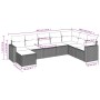 Set de sofás de jardín 8 piezas y cojines ratán sintético negro de , Conjuntos de jardín - Ref: Foro24-3219346, Precio: 430,4...