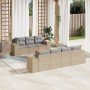 Juego de sofás de jardín con cojines beige 8 pzas ratán PE de , Conjuntos de jardín - Ref: Foro24-3225352, Precio: 520,28 €, ...