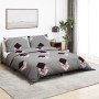Juego de funda nórdica algodón gris 135x200 cm de , Fundas de nórdico - Ref: Foro24-136469, Precio: 24,90 €, Descuento: %