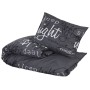 Juego de funda nórdica algodón negro 140x200 cm de , Fundas de nórdico - Ref: Foro24-136533, Precio: 24,70 €, Descuento: %