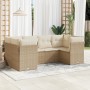 Juego de sofás jardín con cojines 6 pzas ratán sintético beige de , Conjuntos de jardín - Ref: Foro24-3218108, Precio: 422,19...