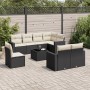 Set de sofás de jardín 8 piezas y cojines ratán sintético negro de , Conjuntos de jardín - Ref: Foro24-3219236, Precio: 529,0...
