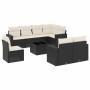 Set de sofás de jardín 8 piezas y cojines ratán sintético negro de , Conjuntos de jardín - Ref: Foro24-3219236, Precio: 529,0...