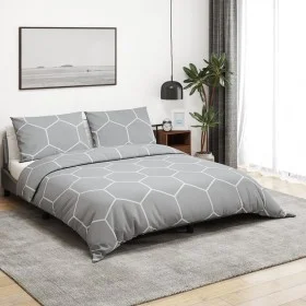 Juego de funda nórdica algodón gris 155x220 cm de , Fundas de nórdico - Ref: Foro24-136455, Precio: 30,96 €, Descuento: %