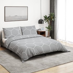 Juego de funda nórdica algodón gris 155x220 cm de , Fundas de nórdico - Ref: Foro24-136455, Precio: 29,03 €, Descuento: %