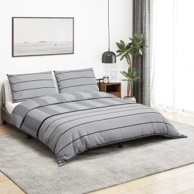 Juego de funda nórdica algodón gris 200x200 cm de , Fundas de nórdico - Ref: Foro24-136441, Precio: 28,71 €, Descuento: %
