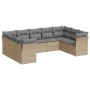 Set de sofás de jardín 9 pzas con cojines ratán sintético beige de , Conjuntos de jardín - Ref: Foro24-3218129, Precio: 523,5...