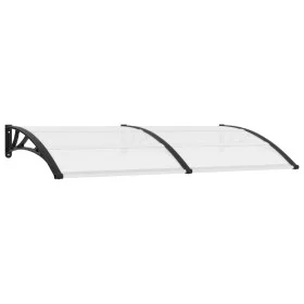 Marquesina para puerta PC negro y transparente 200x75 cm de vidaXL, Toldos - Ref: Foro24-144815, Precio: 72,04 €, Descuento: %