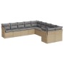 Juego de sofás jardín con cojines beige 10 pzas ratán sintético de , Conjuntos de jardín - Ref: Foro24-3218239, Precio: 621,0...