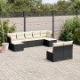 Set de sofás de jardín 8 piezas y cojines ratán sintético negro de , Conjuntos de jardín - Ref: Foro24-3218266, Precio: 439,1...