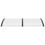 Marquesina para puerta PC negro y transparente 200x75 cm de vidaXL, Toldos - Ref: Foro24-144815, Precio: 72,04 €, Descuento: %
