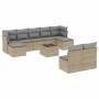 Juego de sofás jardín con cojines beige 10 pzas ratán sintético de , Conjuntos de jardín - Ref: Foro24-3218279, Precio: 517,7...