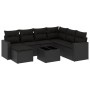 Set de sofás de jardín 8 piezas y cojines ratán sintético negro de , Conjuntos de jardín - Ref: Foro24-3219295, Precio: 481,6...
