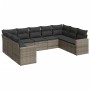Set de muebles de jardín 9 pzas y cojines ratán sintético gris de , Conjuntos de jardín - Ref: Foro24-3219390, Precio: 533,42...