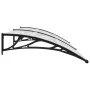 Marquesina para puerta PC negro y transparente 200x75 cm de vidaXL, Toldos - Ref: Foro24-144815, Precio: 72,04 €, Descuento: %