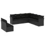 Set de sofás de jardín 8 piezas y cojines ratán sintético negro de , Conjuntos de jardín - Ref: Foro24-3249674, Precio: 631,5...