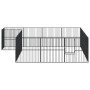 Corralito para perros con 16 paneles acero galvanizado negro de , Casetas para perros - Ref: Foro24-3209559, Precio: 390,39 €...