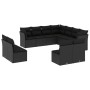Set de sofás de jardín 11 pzas y cojines ratán sintético negro de , Conjuntos de jardín - Ref: Foro24-3249654, Precio: 657,37...