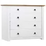 Armario auxiliar estilo Panamá madera pino blanco 80x40x73 cm de vidaXL, Aparadores - Ref: Foro24-282660, Precio: 136,81 €, D...