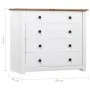 Armario auxiliar estilo Panamá madera pino blanco 80x40x73 cm de vidaXL, Aparadores - Ref: Foro24-282660, Precio: 136,81 €, D...