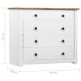 Armario auxiliar estilo Panamá madera pino blanco 80x40x73 cm de vidaXL, Aparadores - Ref: Foro24-282660, Precio: 139,03 €, D...