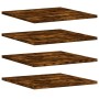 Estantes pared 4 uds madera ingeniería roble humo 40x50x1,5 cm de , Estantes y estanterías - Ref: Foro24-838219, Precio: 37,7...