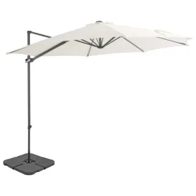Sombrilla de jardín con base portátil color arena de vidaXL, Sombrillas - Ref: Foro24-276339, Precio: 168,87 €, Descuento: %