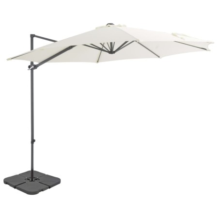 Sombrilla de jardín con base portátil color arena de vidaXL, Sombrillas - Ref: Foro24-276339, Precio: 174,30 €, Descuento: %