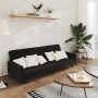 Sofá cama de 2 plazas terciopelo negro de , Sofás - Ref: Foro24-375740, Precio: 263,72 €, Descuento: %