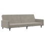 Sofá cama de 2 plazas terciopelo gris claro de , Sofás - Ref: Foro24-375737, Precio: 267,43 €, Descuento: %