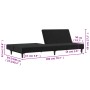 Sofá cama de 2 plazas terciopelo negro de , Sofás - Ref: Foro24-375735, Precio: 229,90 €, Descuento: %