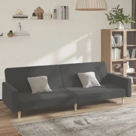 Sofá cama de 2 plazas tela gris oscuro de , Sofás - Ref: Foro24-375728, Precio: 267,06 €, Descuento: %