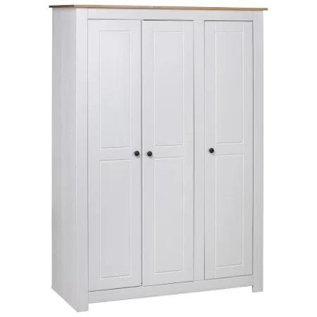 Armario de 3 puertas pino Panamá Range blanco 118x50x171,5 cm de vidaXL, Armarios roperos - Ref: Foro24-282663, Precio: 516,8...