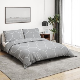 Juego de funda nórdica algodón gris 240x220 cm de , Fundas de nórdico - Ref: Foro24-136449, Precio: 31,86 €, Descuento: %