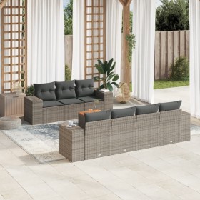 Set de sofás de jardín 8 pzas y cojines ratán sintético gris de , Conjuntos de jardín - Ref: Foro24-3225353, Precio: 509,03 €...