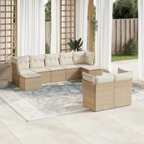 9-piece garden sofa set with beige synthetic rattan cushions by , Garden sets - Ref: Foro24-3218308, Price: 592,39 €, Discoun...