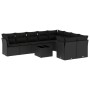 Set de sofás de jardín 10 pzas cojines ratán sintético negro de , Conjuntos de jardín - Ref: Foro24-3218175, Precio: 607,57 €...