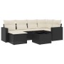 Set de comedor de jardín 7 pzas y cojines ratán sintético negro de , Conjuntos de jardín - Ref: Foro24-3219256, Precio: 394,2...
