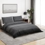 Juego de funda nórdica algodón gris oscuro 140x200 cm de , Fundas de nórdico - Ref: Foro24-136480, Precio: 23,03 €, Descuento: %
