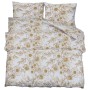 Juego de funda nórdica algodón blanco y marrón 200x200 cm de , Fundas de nórdico - Ref: Foro24-136414, Precio: 24,58 €, Descu...