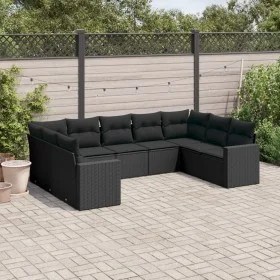 Set de sofás de jardín 8 piezas y cojines ratán sintético negro de , Conjuntos de jardín - Ref: Foro24-3219385, Precio: 578,3...