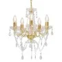Lámpara de araña con cuentas de cristal dorado redonda 5 x E14 de vidaXL, Lámparas - Ref: Foro24-281602, Precio: 63,07 €, Des...