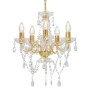 Lámpara de araña con cuentas de cristal dorado redonda 5 x E14 de vidaXL, Lámparas - Ref: Foro24-281602, Precio: 63,98 €, Des...