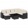 Set de sofás de jardín 8 piezas y cojines ratán sintético negro de , Conjuntos de jardín - Ref: Foro24-3219296, Precio: 425,0...