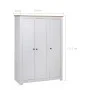 Armario de 3 puertas pino Panamá Range blanco 118x50x171,5 cm de vidaXL, Armarios roperos - Ref: Foro24-282663, Precio: 516,8...